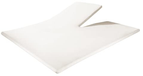 Sleeptime Spannbettlaken mit Aussparung für Doppelbett mit Gelenken, nur hochklappbarer Kopf, Spannbettlaken mit geteiltem Spannbetttuch, Matratzenschoner für Gelenkbett, Jersey, Stretch, 100%