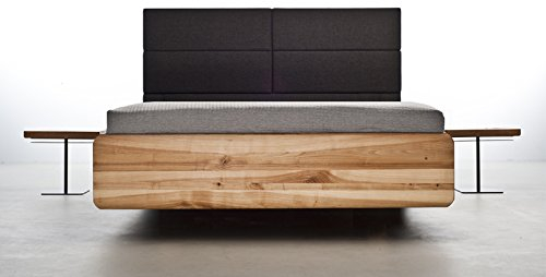 MAZZIVO BOXSPRING Hochwertiges Holz Bett schlicht & zeitlos filigran modern edel & elegant - italienisches Design 120 140 160 180 200 Überlänge Eiche Erle Buche Esche Kirschbaum (Erle, 180 x 220 cm)
