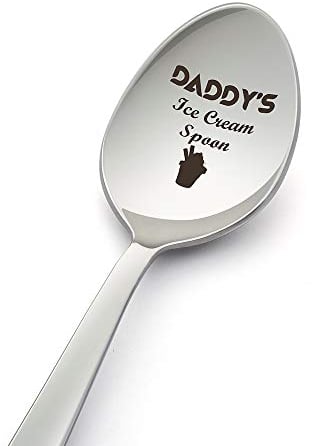 LYF Collections Cuillère à glace pour papa Cadeau de fête des pères Cuillère cadeau pour papa, cadeau pour les amateurs de crème glacée