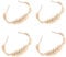 JZK 4 x Römische Göttin Blatt Blattgold Haarreif Haarband Haar Band Braut Haar Krone Leaf Tiara für Hochzeit Weihnachten Geburtstag Abschlussball Party