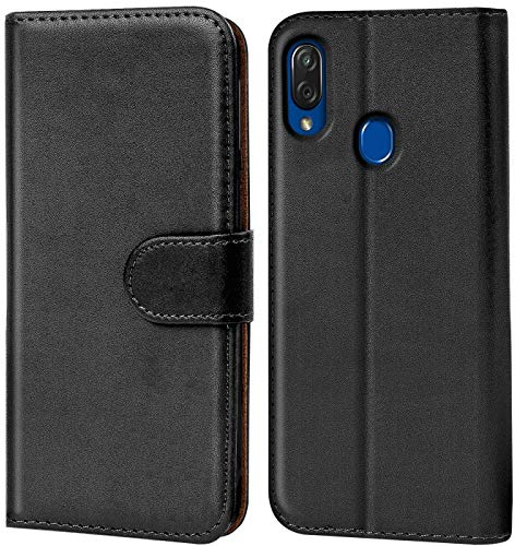Verco Handyhülle für ZTE Blade V10 Vita Hülle, Schutzhülle für ZTE V10 Vita Tasche PU Leder Flip Case Schutzhülle Brieftasche - Schwarz