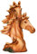 Widdle Celebrations Naturecraft Dekofigur aus Kunstharz, Holzoptik, 2 Pferdeköpfe, 18 cm