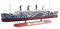 Lllunimon 1/1250 HMT Olympic Cruise Ship Model Alloy Diecast Simulation Boat Models Toys Collection