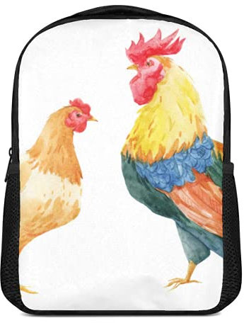 Peinture sur toile avec illustration aquarelle de coq - Pour salon, salle de réunion, chambre à coucher, décoration murale - 91,4 x 61 cm - Sans cadre