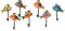 Gall&Zick Wandhaken Haken bunt Set Motiv Keramik Handtuchhaken handbemalt (Fische bunt Set/4)