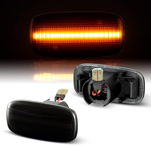 Recambo LED Seitenblinker mit E-Zulassung | Plug & Play | CanBus - Fehlerfrei | SMD Blinker kompatibel für NISSAN Primera | P12 WP12 | BJ 2002-2007 | SCHWARZ