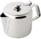 Nobel Stainless Steel Tea Pot Silver, Mirror Polished, Hinged Lid, Dish Washer Safe, 0.75 Litre - 24 oz