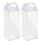 2 Pack 17Oz Milk Carton Water Bottle Plastic Milk Box BPA Free Child Friendly Reusable Milk Carton Shaped Water Bottle Leakproof Juice Tea Jug for Travelling Sports Camping Outdoor Activities