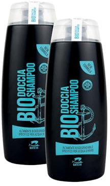 GATE14® Doccia Shampoo Bio Altamente Biodegradabile specifico per Acqua di Mare (2 FLACONI)