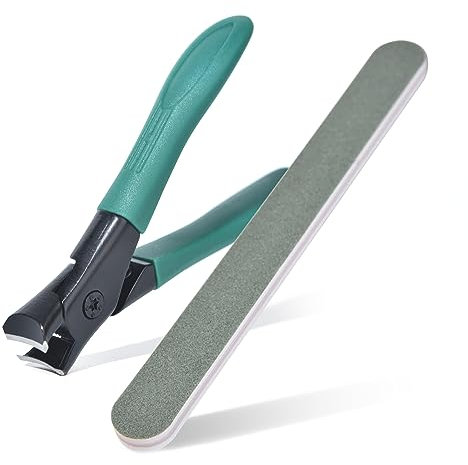 KADS Nail Clipper Heavy Duty Toe Nail Cllipper Set for Thick Nails, Anti-Splash Finger Nail Clippers with Nail File (Green)