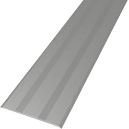 Threshold Carpet Cover Door Plate Aluminium Grooved Floor Trim drilled IP08-K 35mm x 0.93M TMW Profiles (Silver)