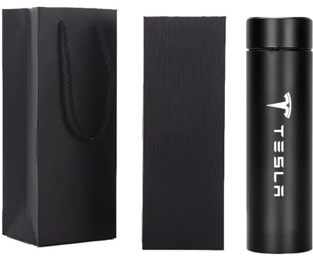 ZUMAHA Auto Thermosgefäße Edelstahl Thermosbehälter Thermosflaschen für Tesla Model 3 S X Y Trinkgläser Kaffeebecher Thermo Vakuum Isolierbecher Travel Mug
