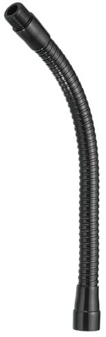 PATIKIL 10 Microphone Gooseneck, 5/8-27 Thread Metal Universal Hose Flexible Arm Gooseneck Tube Extension for Multifunction DIY, Black