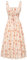 SCARLET DARKNESS Women Summer Dress Victorian Orange Floral Midi Dress Strappy Square Neck Smocked Beach Dresses XL