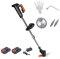 Désherbeur électrique, Batterie 24 V, Tondeuse à Gazon Rechargeable, 3 Lames, Tondeuse à Gazon Portable, Petite Tondeuse Domestique, Outils de Tonte de pelouse de Jardin