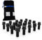 20 bulloni per ruota R13, colore nero, M14 x 1,5 x 27 mm, compatibili con Audi VW Seat e Skoda, con sacchetto incluso