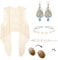 IWTBNOA 6 Stück Hippie Kostüm Set, 60er 70er Jahre Hippie Kleidung Damen Unregelmäßige Boho Hippie Weste mit Sonnenbrille, Friedenszeichen Halskette, Ohrring, Blumen Haarband und Armband