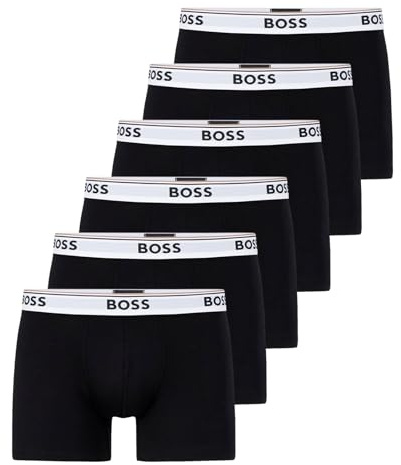 BOSS Herren Power Long Boxer Unterhosen Cotton Stretch 6er Pack