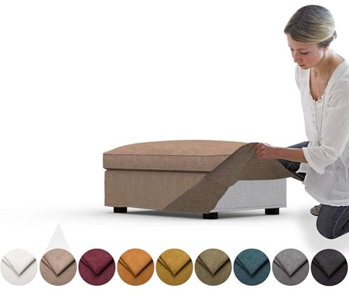 comfortly Bezug für Kivik-Fußhocker, Ersatz-Schonbezug, strapazierfähig, 2-teilig, weicher, strapazierfähiger, waschbarer Stoff, leicht zu reinigen und zu ersetzen (Krone – Antilope)