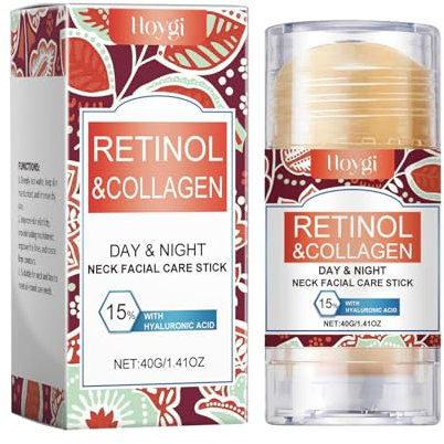 Retinol & Kollagen Hals Gesichtspflege Stick, Anti Aging Hals und Dekolleté Straffende Creme - Straffung und Hydratisierung der Haut Tag & Nacht Nackenstraffungscreme Feste Reparatur schlaffe Haut