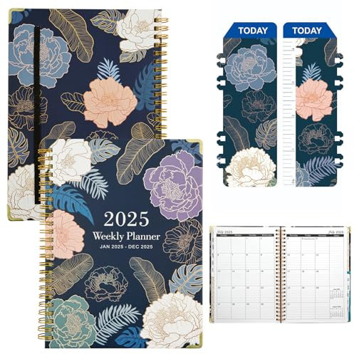 2025 Studienplaner, 2025 Wochenplaner Einlage A5 mit Tabs, Einfache Organisation Täglichen Lebens, 12 Monate Terminplaner (Jan.2025-Dez.2025) ca. A5 (22 x 16cm)