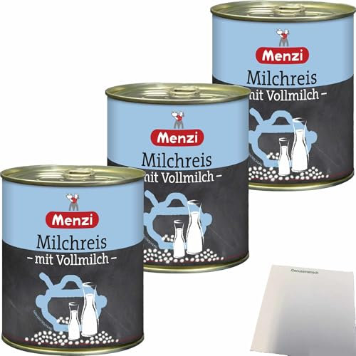usy Bundle für Menzi Milchreis mit Vollmilch 3er Pack (3x2,5kg Dose) + usy Block