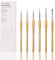 6Pcs Miniature Paint Brushes Set with Triangular Handles - for Acrylics, Oils, Watercolors & Paint by Number, Figurine
