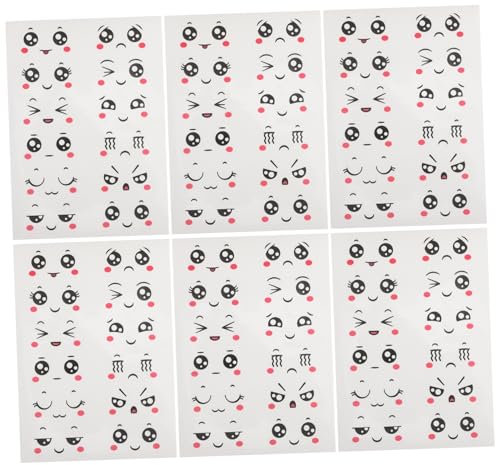 CIMAXIC 10 Blatt Selbstklebende Osteraufkleber Für Eier Mit Niedlichen Gesichtsausdrücken Und Augenaufklebern Zum Basteln Selbstklebende Augen Mund Aufkleber