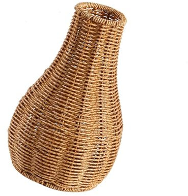 MEAKTSMI Blumenhalter Aus Rattanimitat Optionale Größe Für Trockene Blumen Für Wohnzimmer Oder Schlafsaal Dekoration Für Boden/Schreibtisch