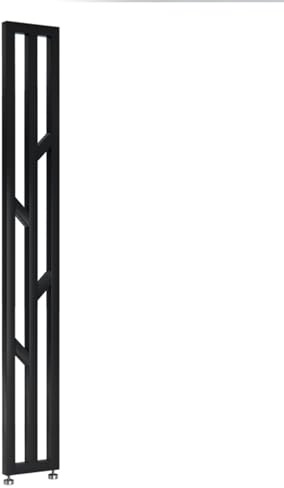 Nordivo Raumteiler Trennwand, Wand Trennwand Holz Lamellen Säulen, Raumtrenner Metall, Mit Verstellbarem Fuß, Für Wohnzimmer (Schwarz, 50cm (1.6'))