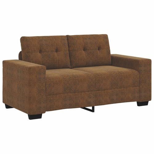 vidaXL Liebesessel Braun 160 cm Kunstwildleder