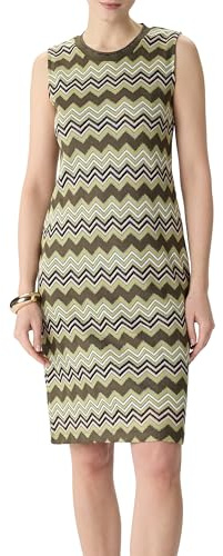 Comma Kurzes Strickkleid mit Zick-Zack-Muster