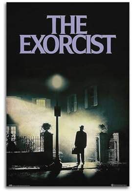 AYERWAENN The Exorcist Poster, ästhetische Wandkunst, Leinwand, Vintage-Poster, dekoratives Gemälde, Wohnzimmer, Schlafzimmer, Dekoration, 30 x 45 cm, ungerahmter Stil
