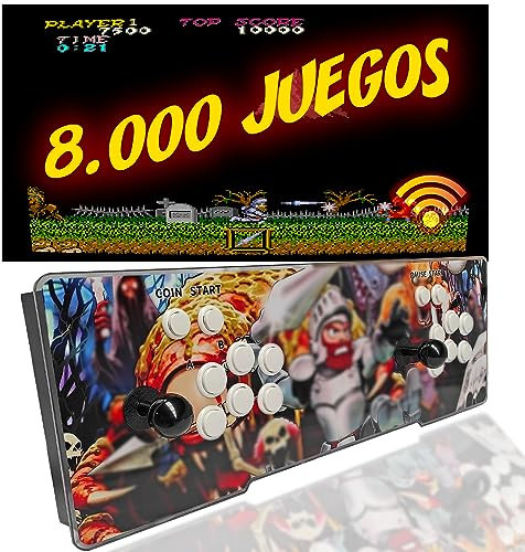 Macchina arcade con WiFi 8000 titoli, più potente con processore Amlogic S812 supporta fino a NAOM I / DREAMCAS T / 2D e titoli 3D, 2 giocatori, 6 pulsanti per giocatore, joystick stile Sanwa