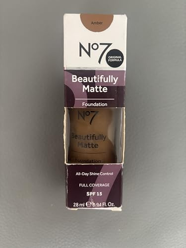 No7 Beautifully Matte Foundation, 30ml, Amber