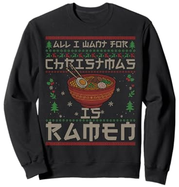 Japan Ramen Japanische Weihnachten Lustig Hässliche Weihnachten Sweatshirt