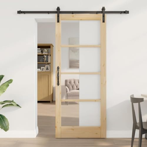 Folding Door Interior Doors, Interior Door, Brown, 83 x 202 cm, Folding Doors for Living Room, Bedroom, Kitchen