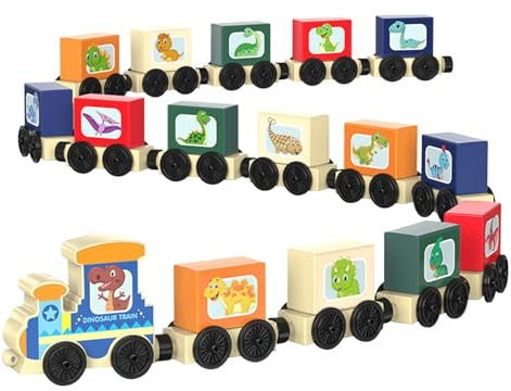 Holz Eisenbahn Set Für Kinder - Spielzeug Für Frühkindliche Entwicklung,Spielzeugzug Mit Holztieren | Für Wohnzimmer Schlafzimmer Familienaktivität Partygeschenk Kindergarten Vorschule Schule Geburtst