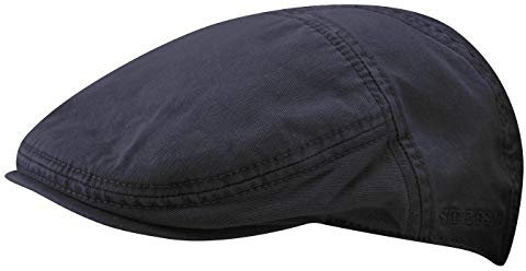 Stetson Paradise Cotton Schirmmütze Flat Cap UV-Schutz 40 Baumwolle Herren Sommer Winter dunkelgrau L (58-59 cm)