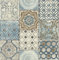 NextWall Moroccan Style Peel and Stick Mosaic Tile Wallpaper. (Blue, Copper & Grey)