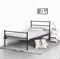DORAFAIR Einzelbett Metallbett Bettrahmen Metall Bett mit Lattenrost 90 x 190cm Gästebett für Schlafzimmer, Schwarz