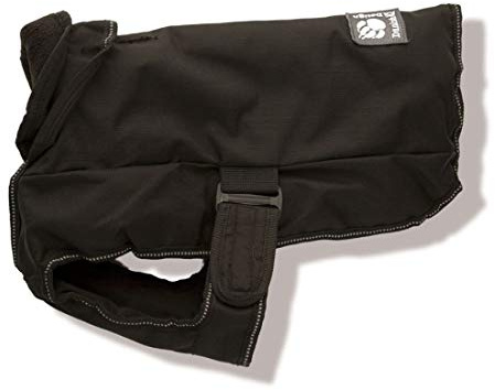 Danish Design Black Harness 2 In 1 Ultimate Rainproof Windproof Machine Washable Dog/Puppy Coat 18 Inch 45 cm