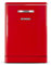 SCHNEIDER SDW1444VR, Lave vaisselle Vintage, Pose libre, 14 couverts, 6 programmes, Tiroir à couverts, Départ différé, Top amovible, Demi charge, Aquastop, Pieds réglables, Rouge