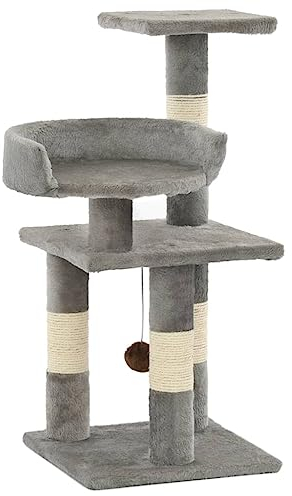 vidaXL Katzenkratzbaum Sisal 65cm Grau Katzen Kratzbaum Katzenbaum Kletterbaum