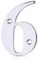 XFORT Polished Chrome Front Door Number 6, House Number Suitable for All Door Types including Wooden, uPVC, and Composite.