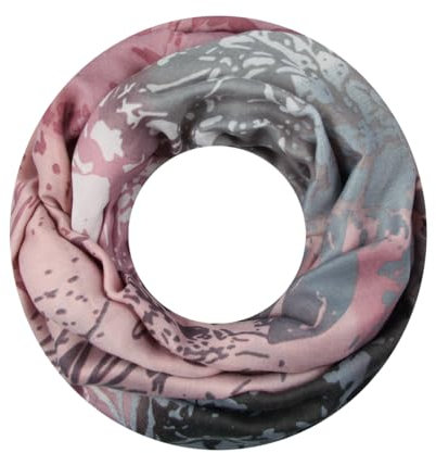 Majea Damen Loop Schal Schlauchschal Halstuch (880022) (rosa 22)