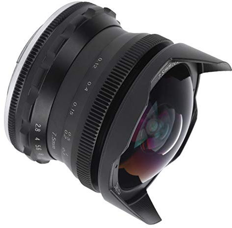 Obiettivo ultragrandangolare, lega di alluminio e vetro ottico senza obiettivo per fotocamera mirrorless anti-shake Portatile per Fuji X‑T4/X‑T3/X‑T30/X‑S10(Nero)