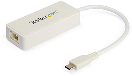 StarTech.com Adaptateur USB-C vers Gigabit Ethernet avec Port USB-A - Adaptateur Réseau Blanc 1Gbps NIC USB 3.0/3.1 Type C - 1GbE USB-C RJ45/LAN TB3 Compatible Win, Mac, Chromebook (US1GC301AUW)