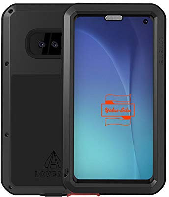 Yidai-Silu Galaxy S10e Outdoor Hülle 【Militärstandard Harnisch, 2 Meter Stoßfest, IP-54 Zert.】 Handy Cover 360 Rundum Case für Samsung Galaxy S10e 5,8 Zoll - Schwarz mit Displayfolie