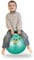 Relaxdays 1 x Hüpfball Kinder, Maus, mit Griff, für Drinnen und Draußen, mit Tier-Motiv, weich, 45 cm Durchmesser, grün
